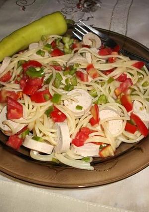صورة لوصفة مكرونة اسباجتي بالسوسيس 🍝