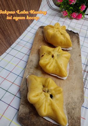 Foto resep Bakpao Labu Kuning Isi Ayam Kecap