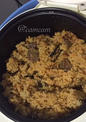 Foto resep Nasi kebuli ricecooker (kambing)