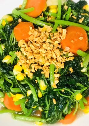 Foto resep Cah Bayam Bawang Putih
