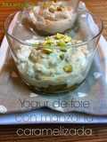 Yogur de foie de oca con manzana caramelizada