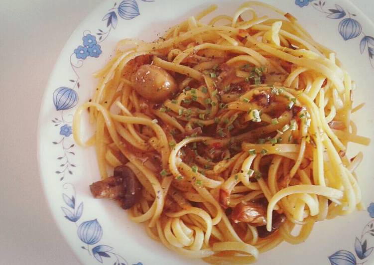 Easiest Way to Make Award-winning Maple Syrup Mushroom Pasta