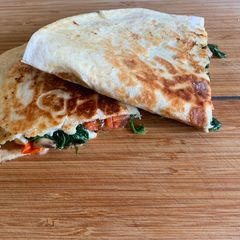 A picture of Spinach, Tomato & Feta Quesadillas.