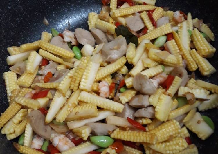 Langkah Mudah untuk Membuat Tumis Putren Jagung muda Baby Corn Anti Gagal