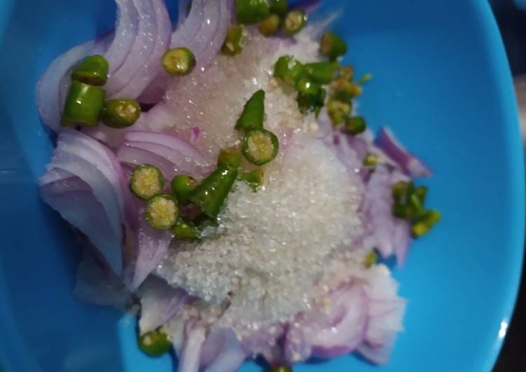 Acar iris bawang cabe rawit hijau pelengkap nasi goreng mie Aceh dll