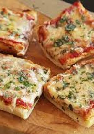A picture of Microwave sandwich bread pizza.