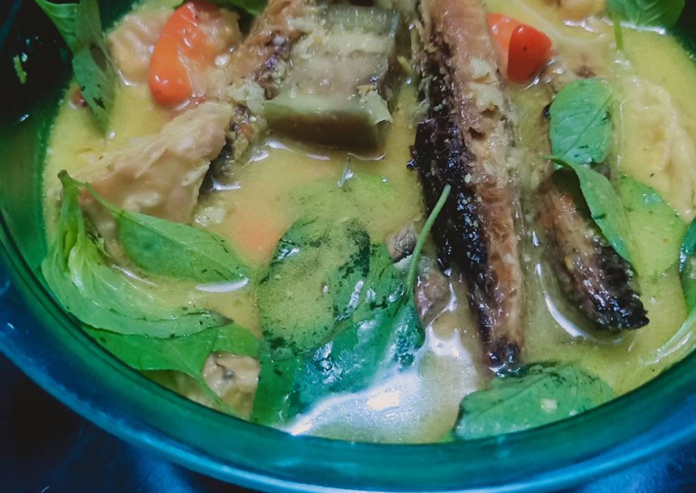 Terong Tempe Pindang Kuah Santan kemangi