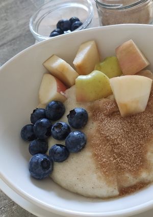 Foto resep Grießbrei (bubur gandum)