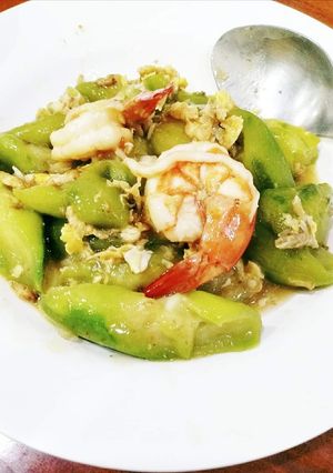รูปของ ผัดบวบใส่กุ้ง