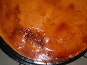 Una foto de chocoflan al sartén