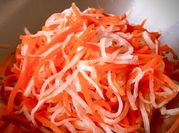A picture of pickled daikon