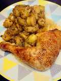 Marinated Chicken Leg and Roasted Potatoes