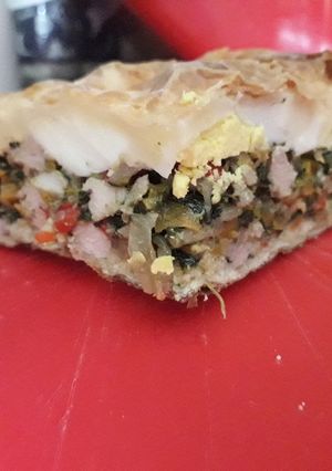 Una foto de Tarta de Espinaca y Pollo