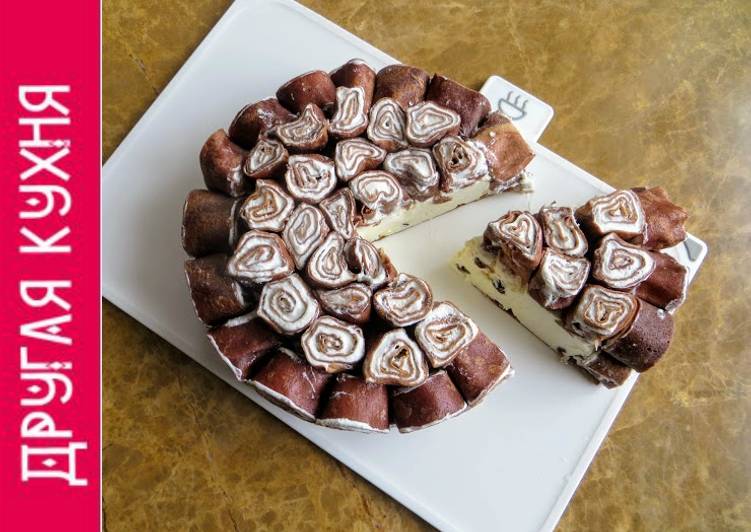 Лучший рецепт для масленицы - блинный торт - "пломбир в шоколаде"