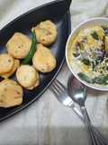 Urad and Moong Dal Pakoda with Coconut Chutney