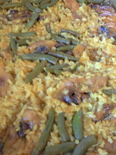 Una foto de Arroz de pollo y judías