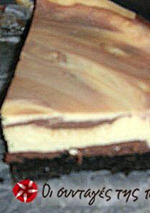 Φωτογραφία της συνταγής Cheese cake με άσπρη και μαύρη σοκολάτα