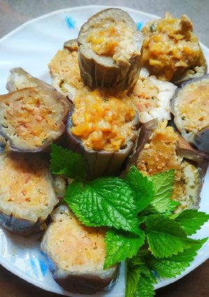 Hình của món Cà tím nhồi.