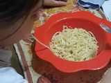 Fideos para mi nieta con manteca