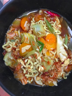 Foto resep Mie Kuah Sayur Merah