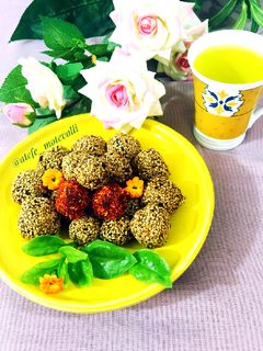 عکسی از دستور توپک خرما با ارده