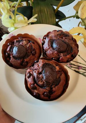 Foto resep Muffin Pisang SKM cokelat lumer