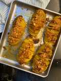 Papas hasselback con tocino con Thermomix