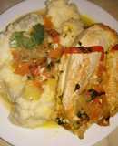 Pollo al jugo Con Puré