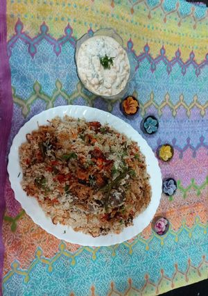 A picture of Zafrani sufyani Mutton pulao.