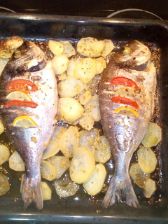 Una foto de Dorada al horno