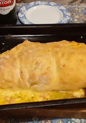 Una foto de Calzone caprese