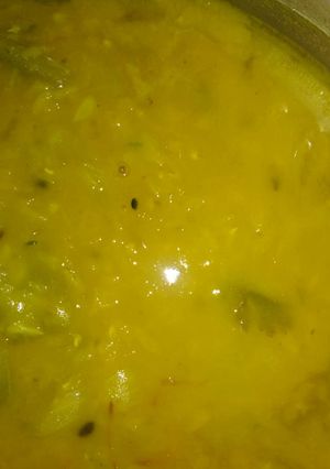 A picture of Bottle gourd moong daal.