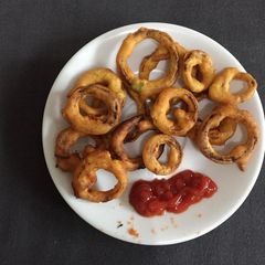 A picture of Onion Ring Bhajiya.