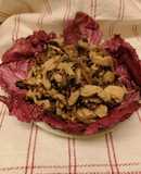 Straccetti di pollo con radicchio