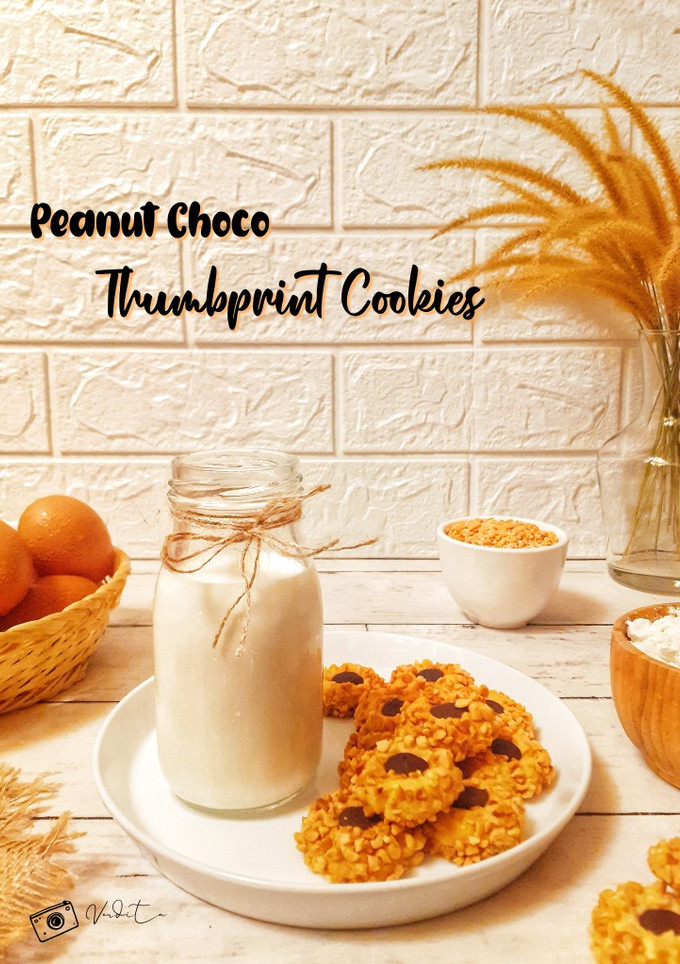 Foto resep Peanut Choco Thumbprint Cookies