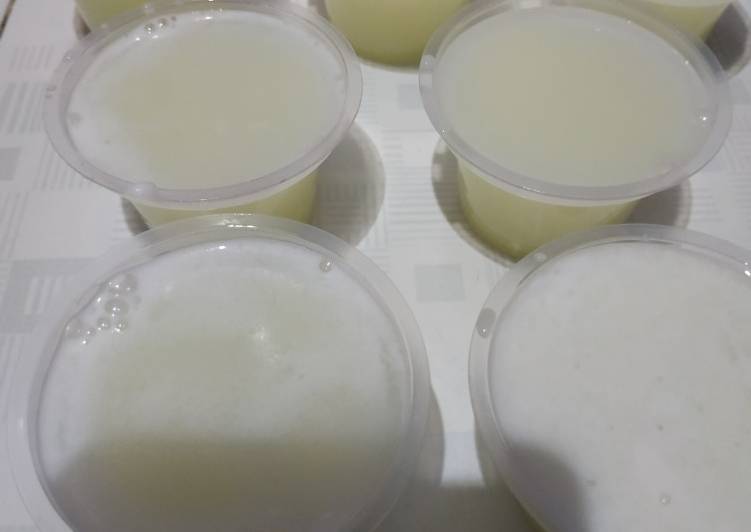 Puding susu melon