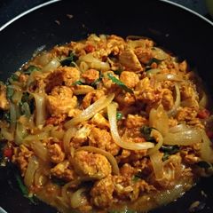 Spicy sauté chicken A picture of Spicy sauté chicken.