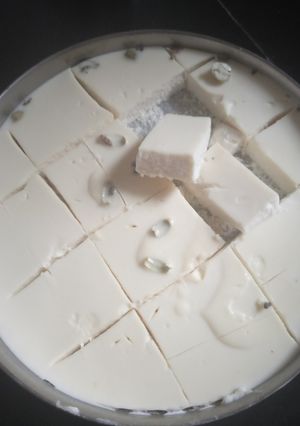 A picture of Bengali steamed sandesh.