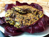 Frittelle con radicchio di Chioggia e pancetta affumicata