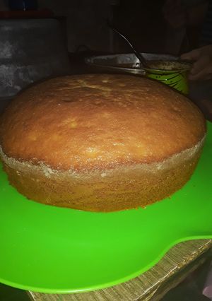 Una foto de Bizcochuelo de vainilla 😋