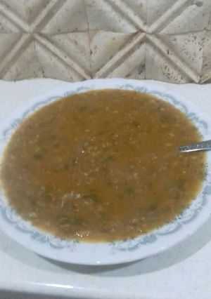 عکسی از دستور آش جو با گوشت گوسفند