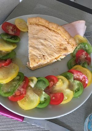 Une photo de Tarte courge et jambon