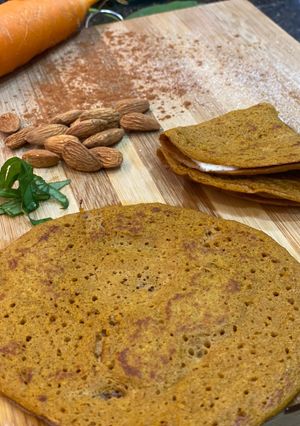 Una foto de 🥕🐰Crepas de Zanahoria 🐰🥕