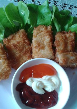 Hình của món Cá Hồi Chiên Xù.