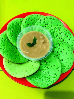 Foto resep Serabi Pandan kuah Kinca Durian