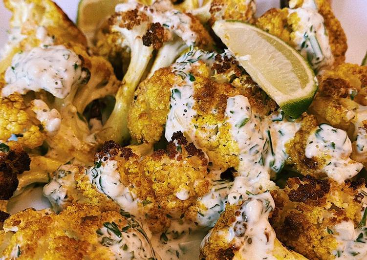 Curry- Lime roasted Cauliflower 💛