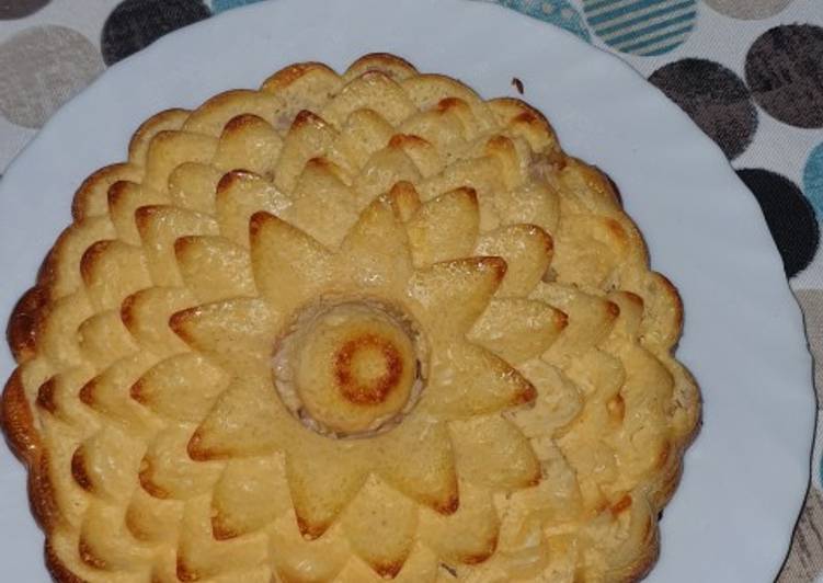 Tortilla al horno de jamón dulce y queso