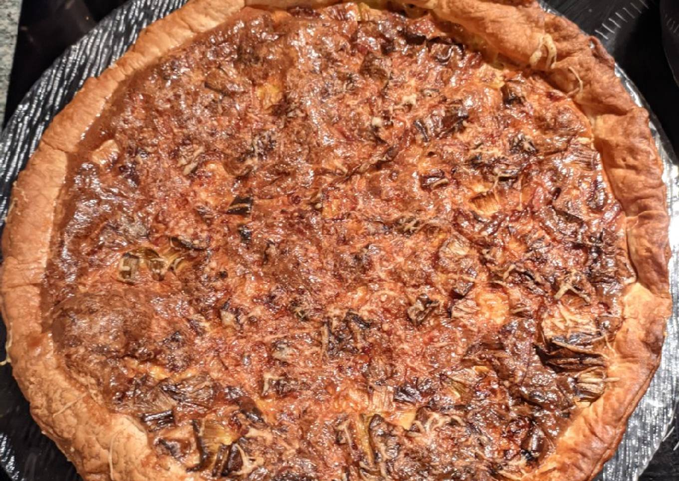 Quiche poireaux lardon