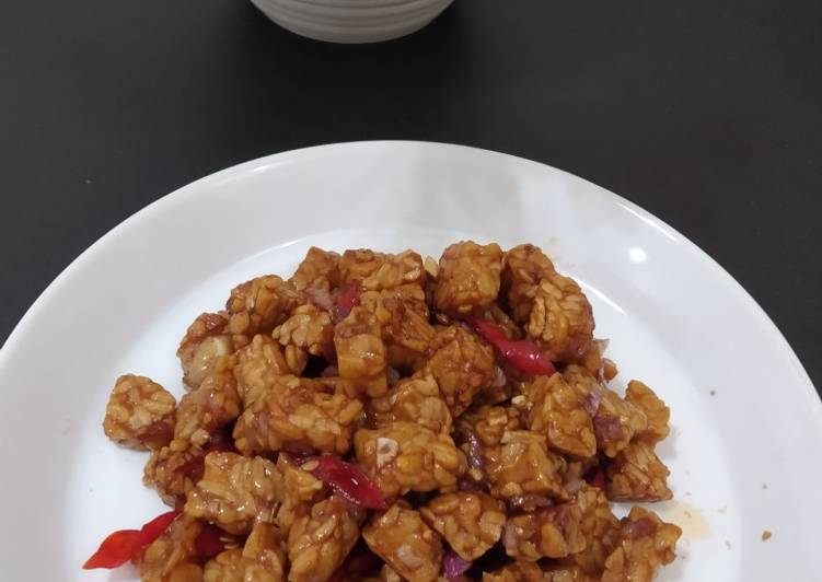 Resep 140. Tempe Saos Tiram, Bisa Manjain Lidah