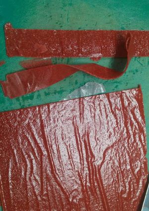 A picture of Homemade Fruit roll ups.